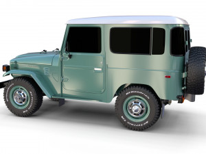 toyota land cruiser fj 40 with chassis 3D 模型