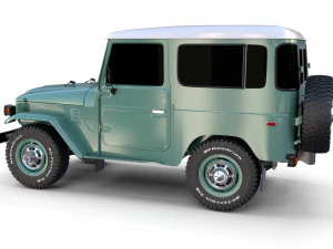 Toyota Land Cruiser FJ 40 с шасси 3D Модель