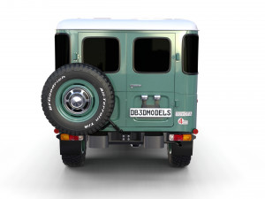 toyota land cruiser fj 40 with chassis 3D 模型