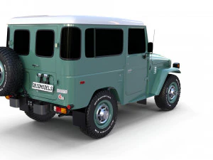 Toyota Land Cruiser FJ 40 с шасси 3D Модель