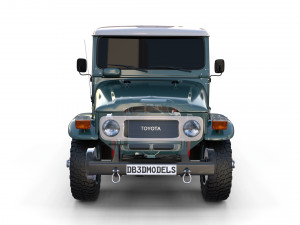 toyota land cruiser fj 40 with chassis 3D 模型