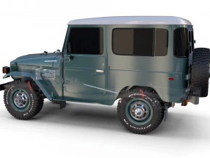Toyota Land Cruiser FJ 40 с шасси 3D Модель