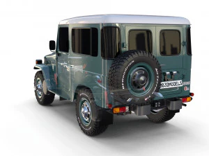 Toyota Land Cruiser FJ 40 с шасси 3D Модель
