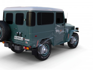 toyota land cruiser fj 40 with chassis 3D 模型