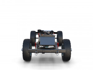 toyota land cruiser fj 40 with chassis 3D 模型