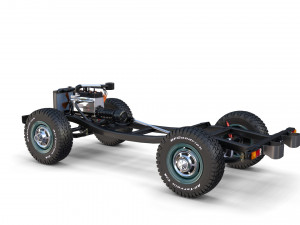 toyota land cruiser fj 40 with chassis 3D 模型
