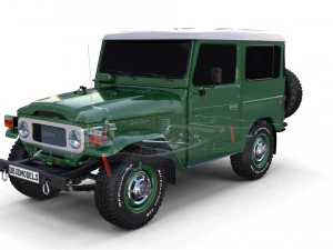 トヨタ ランドクルーザー FJ 40 シャーシグリーン付き 3Dモデル