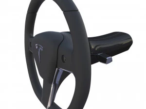 tesla model y steering wheel 3D Model