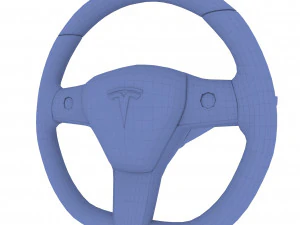 tesla model y steering wheel 3D Model