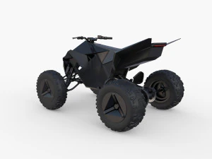 tesla cyberquad atv black 3D Model