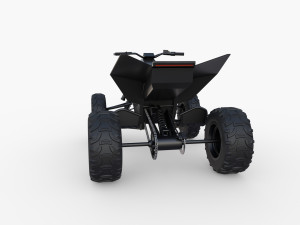 tesla cyberquad atv black Modelo 3D