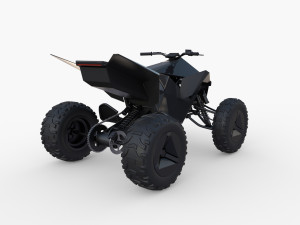 tesla cyberquad atv black Modelo 3D