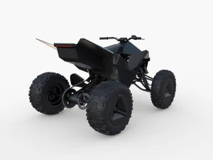 tesla cyberquad atv black 3D Model