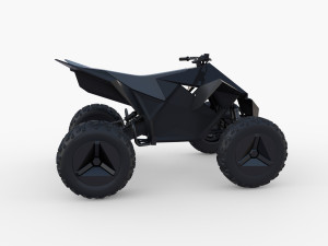 tesla cyberquad atv black Modelo 3D