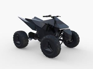 tesla cyberquad atv black Modelo 3D