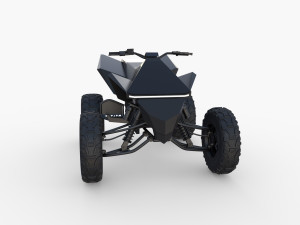 tesla cyberquad atv black Modelo 3D