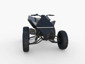 tesla cyberquad atv black 3D Model