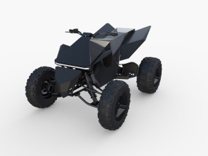 tesla cyberquad atv black Modelo 3D
