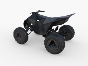 tesla cyberquad atv black Modelo 3D