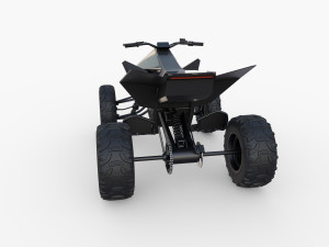 tesla cyberquad atv black Modelo 3D