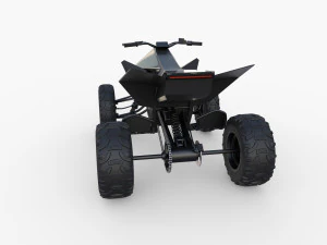 tesla cyberquad atv black 3D Model