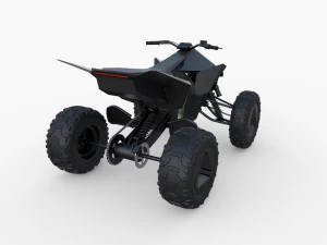 tesla cyberquad atv black 3D Model