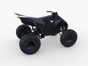 tesla cyberquad atv black Modelo 3D