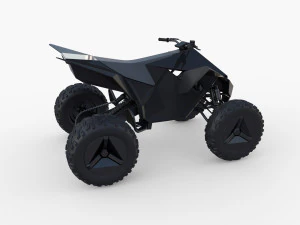 tesla cyberquad atv black 3D Model