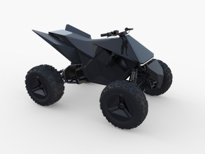 tesla cyberquad atv black Modelo 3D