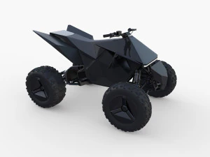 tesla cyberquad atv black 3D Model