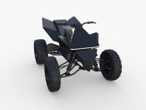 tesla cyberquad atv black Modelo 3D