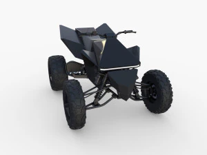 tesla cyberquad atv black 3D Model