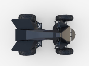 tesla cyberquad atv black Modelo 3D
