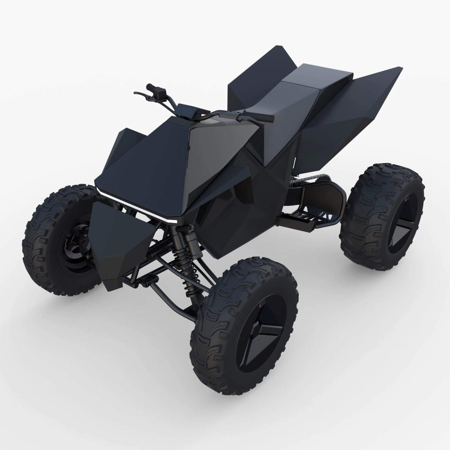 tesla cyberquad atv black 3D Model .c4d .max .obj .3ds .fbx .stl .blend 
