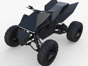 tesla cyberquad atv black 3D