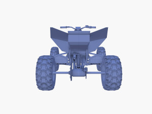 tesla cyberquad atv black Modelo 3D