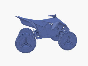 tesla cyberquad atv black Modelo 3D