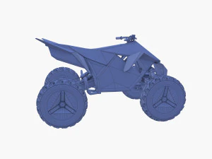 tesla cyberquad atv black 3D Model