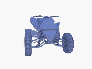 tesla cyberquad atv black 3D Model