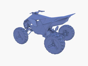 tesla cyberquad atv black 3D Model