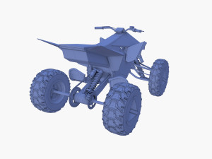 tesla cyberquad atv black Modelo 3D