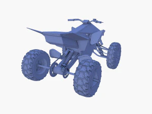tesla cyberquad atv black 3D Model