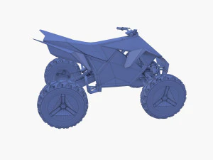 tesla cyberquad atv black 3D Model