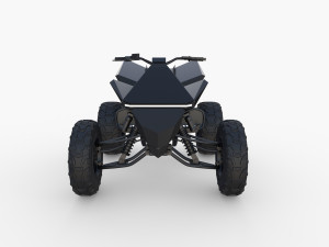 tesla cyberquad atv black Modelo 3D