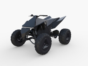 tesla cyberquad atv black Modelo 3D