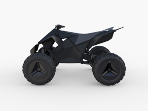 tesla cyberquad atv black Modelo 3D
