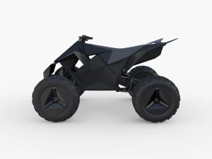 tesla cyberquad atv black 3D Model