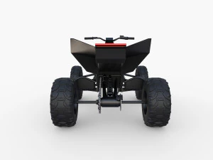 tesla cyberquad atv red 3D Model