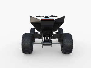 tesla cyberquad atv blue 3D Model