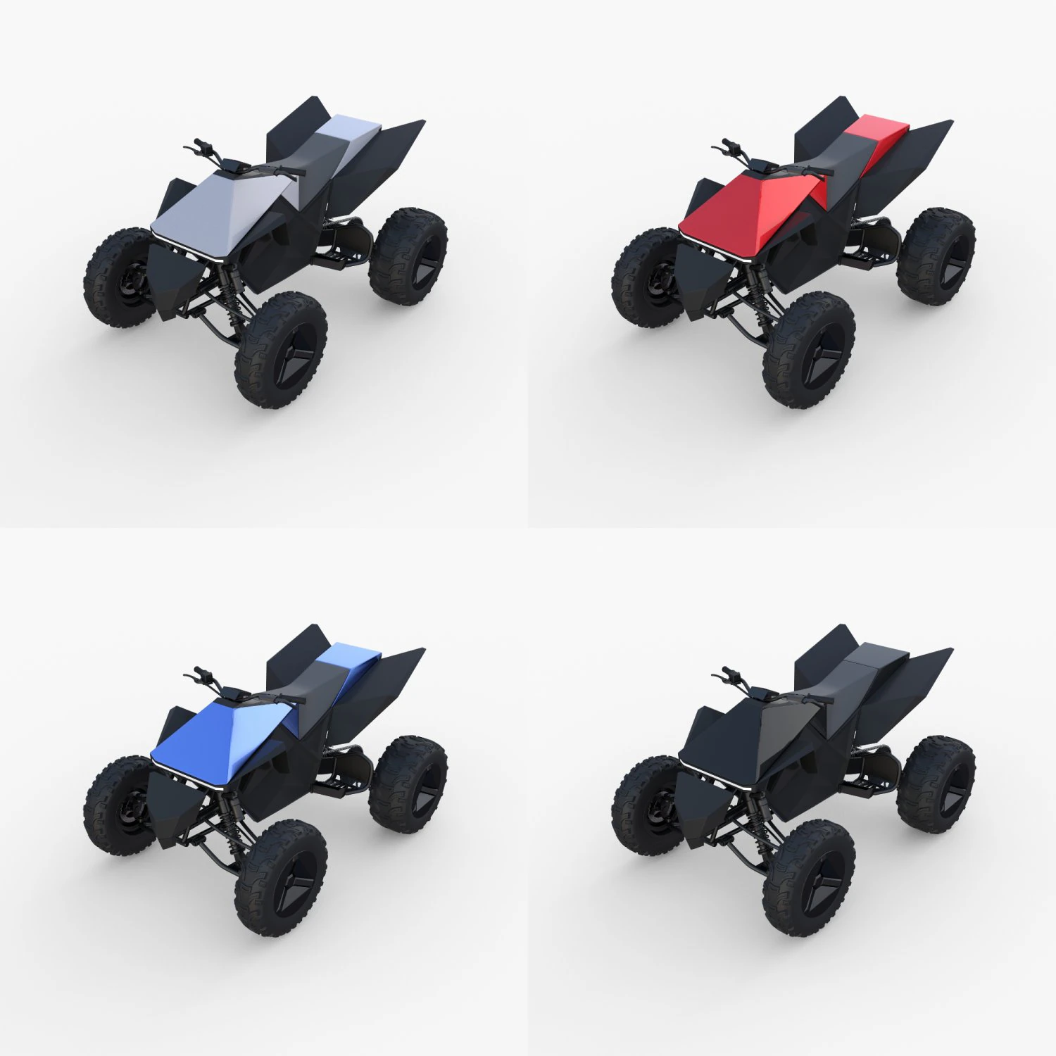 tesla cyberquad atv collection 3D Model .c4d .max .obj .3ds .fbx .stl .blend 